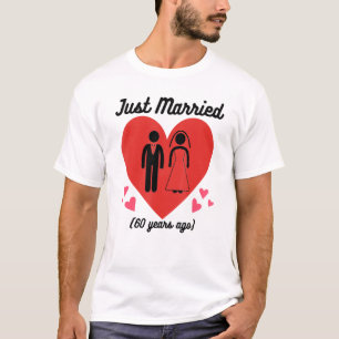 Camiseta 60 Aniversario Del Matrimonio Recién Casado Sesent