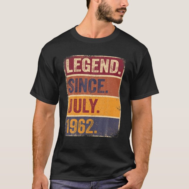 Camiseta 60 Aniversario Julio Nacido 60 Años De Leyenda Des (Anverso)