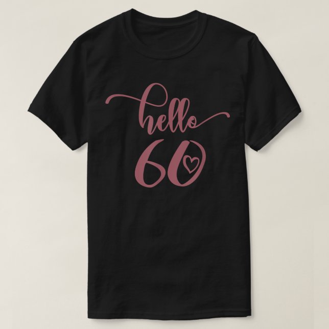 Camiseta 60 Aniversario, Para Mujeres, Hola 60, Sity, 60 Añ (Diseño del anverso)