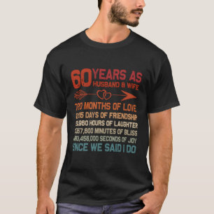 Camiseta 60 Años Como Esposo 60 Aniversario Por