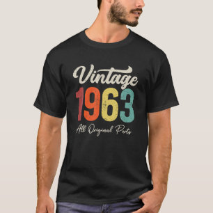 Camiseta 60 años de antigüedad 1963 60º cumpleaños Decoraci