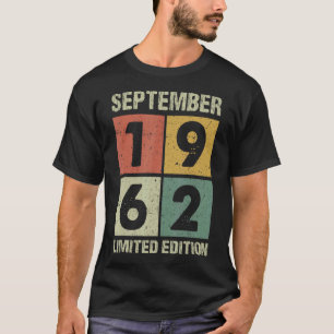 Camiseta 60 años de antigüedad Septiembre de 1962 60º cumpl