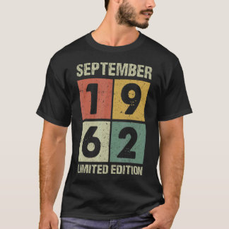 Camiseta 60 años de antigüedad Septiembre de 1962 60º cumpl