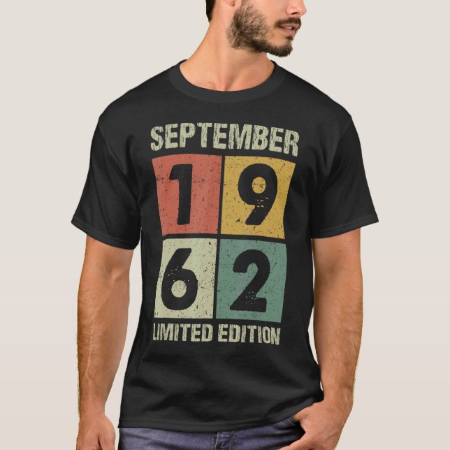 Camiseta 60 años de antigüedad Septiembre de 1962 60º cumpl (Anverso)