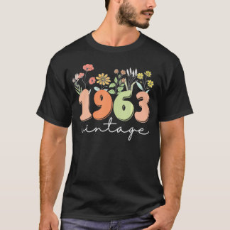 Camiseta 60 Años De Edad 1963 60ª Nacimiento De Las Flores 