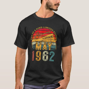 Camiseta 60 Años De Edad Impresionante Desde Mayo De 1962 R