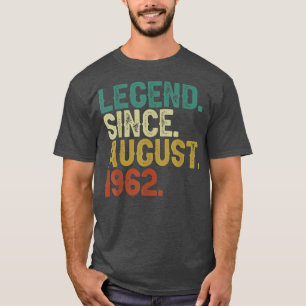 Camiseta 60 años de edad increíble desde agosto de 1962 Vin