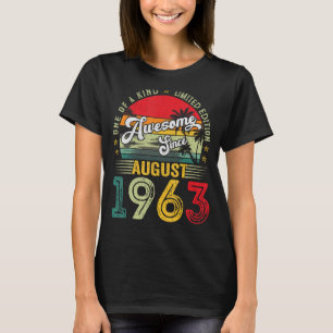 Camiseta 60 años de edad increíble desde agosto de 1963 60º