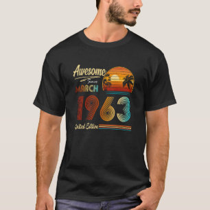 Camiseta 60 años de edad increíble desde marzo de 1996
