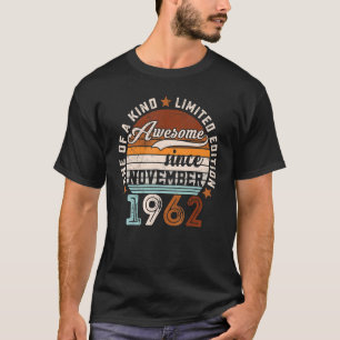 Camiseta 60 años de edad increíble desde noviembre de 1962