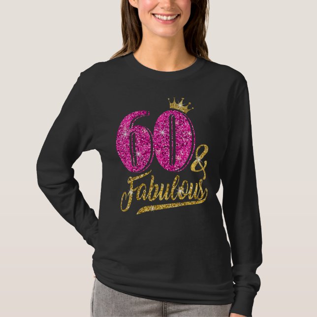 Camiseta 60 años de edad y fabuloso 60 años de Cro Rosado (Anverso)