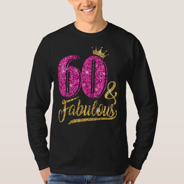 Camiseta 60 años de edad y fabuloso 60 años de Cro Rosado (Anverso)