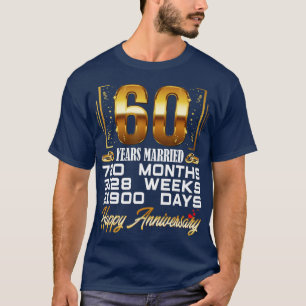 Camiseta 60 años de matrimonio gracioso 60 años de Boda