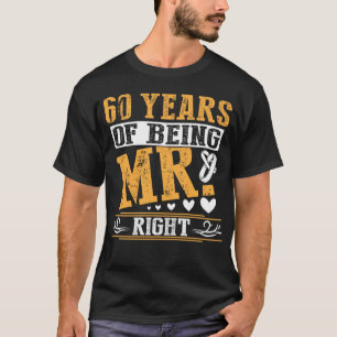 Camiseta 60 Años De Ser El Aniversario Derecho