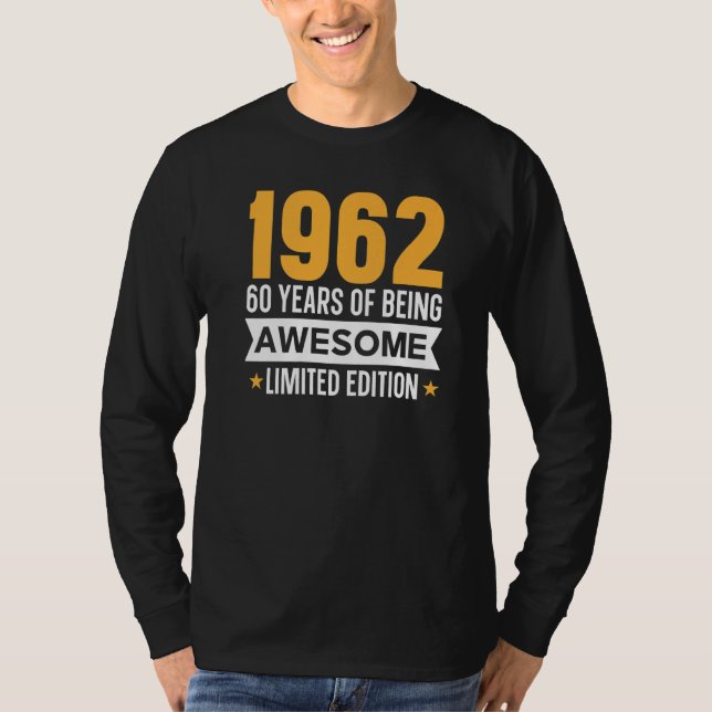 Camiseta 60 Años De Ser Increíble En 1962 (Anverso)