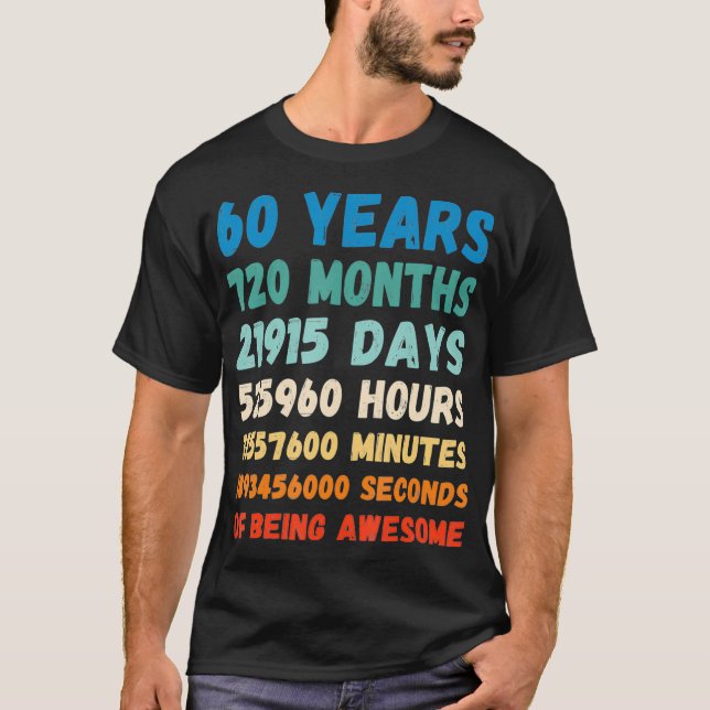 Camiseta 60 Años De Ser Un Boda Increíble Y (Anverso)