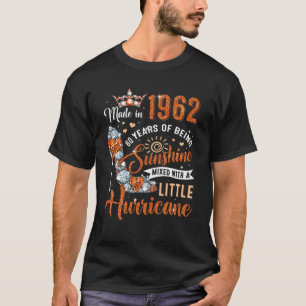 Camiseta 60 Años Hecho En 1962 Reina Diamante De Cumpleaños