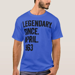 Camiseta 60 años legendarios desde abril de 1963 60º cumple
