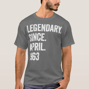 Camiseta 60 años legendarios desde abril de 1963 60º cumple