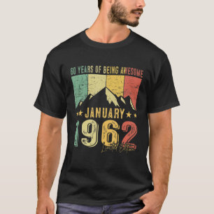 Camiseta 60 Años Nacidos En Enero De 1962