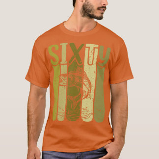Camiseta 60 años Pescando Walleye 60 años