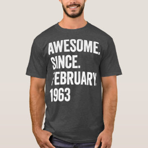 Camiseta 60 años sorprendentes desde febrero de 1963 60º cu