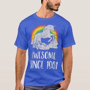 Camiseta 60 años, unicornio vintage, alucinante desde 1961