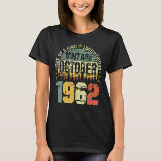 Camiseta 60 años Vintage Octubre 1962 60º cumpleaños