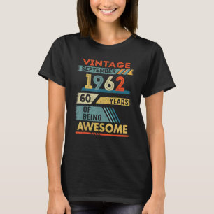Camiseta 60 Años Vintage Septiembre 1962