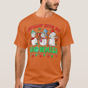 Camiseta 60 Chillin Con Mis Snowmies Navidades graciosos