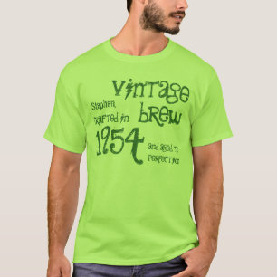 Camiseta 60 cumpleaños 1954 Vintage Brew Green v11