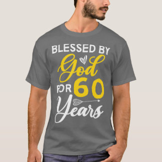 Camiseta 60 cumpleaños 60 bendecidos por Dios durante 60 añ