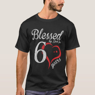 Camiseta 60 Cumpleaños Bendecido Por Dios Feliz