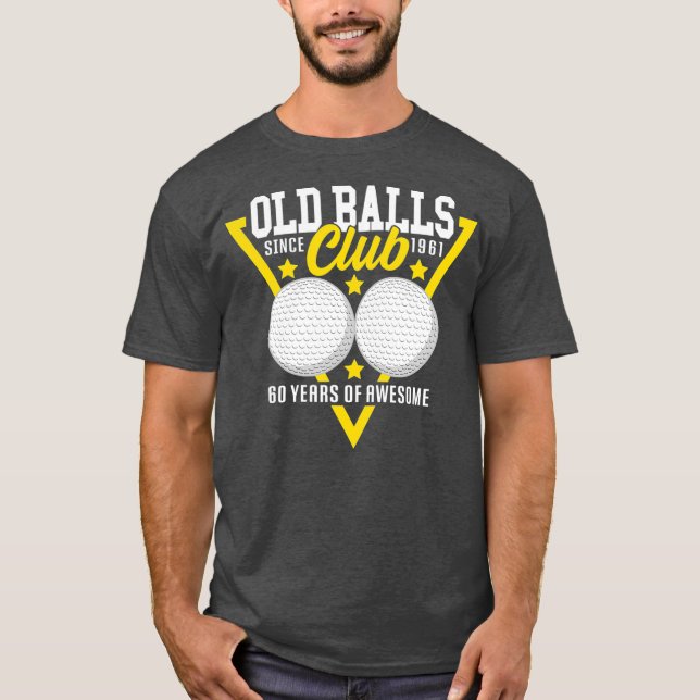 Camiseta 60 cumpleaños I 1961 Old Balls Club I Sport Golf (Anverso)