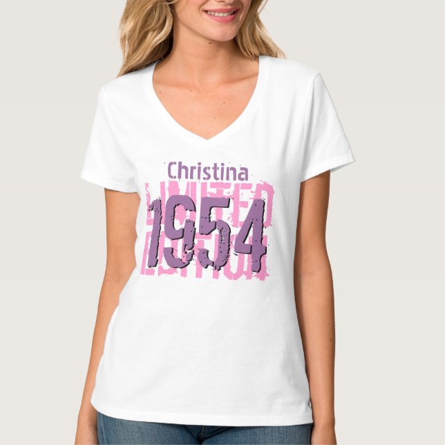 Camiseta 60 cumpleaños regalo 1954 Edición limitada V60B Ro (Anverso)
