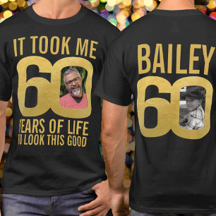 Camiseta 60° cumpleaños tomó el nombre de 60 personalizados