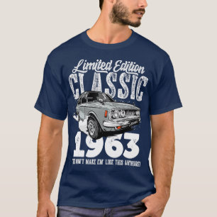 Camiseta 60 cumpleaños Vintage Classic Car 1963 Bday 60 año