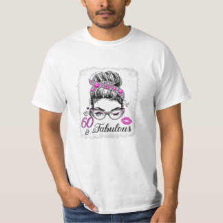 Camiseta 60 Fabulosa Reina de cumpleaños