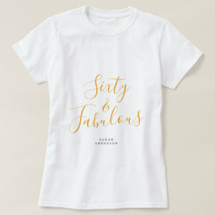 Camiseta 60 fabuloso nombre personalizado amarillo: regalo 