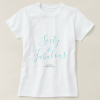 60 Fabulous Blue Custom Name 60th Birthday Gift