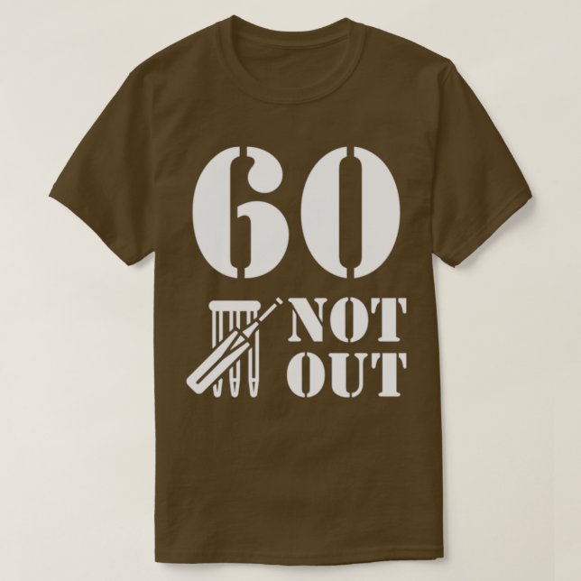 Camiseta 60 No Está Fuera El Diseño Del Cricket (Diseño del anverso)