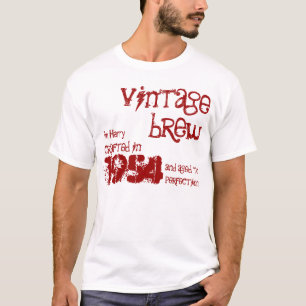 Camiseta 60.o Brew 1954 del vintage del regalo de