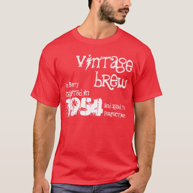 Camiseta 60.o Brew 1954 del vintage del regalo de (Anverso)