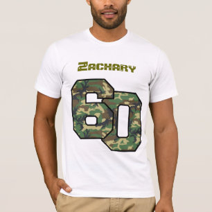 Camiseta 60.o Cumpleaños Camo un nombre de encargo V024 de