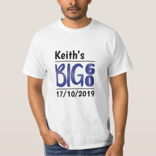 Camiseta 60.o cumpleaños personalizado del varón