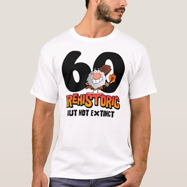 Camiseta 60.o cumpleaños prehistórico (Anverso)