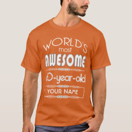 Camiseta 60.o Naranja fabuloso de la llama de los mundos