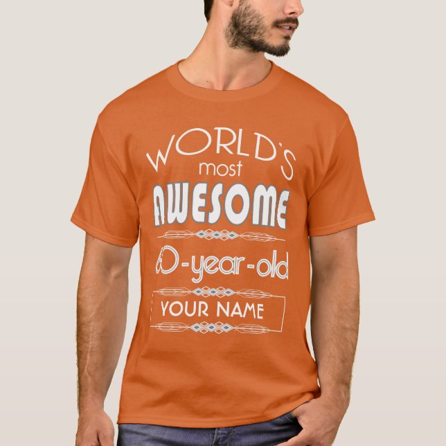 Camiseta 60.o Naranja fabuloso de la llama de los mundos (Anverso)
