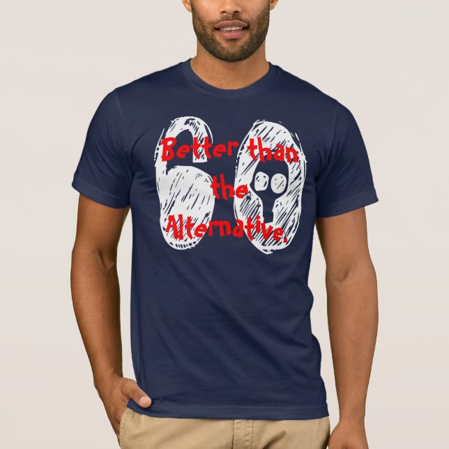 Camiseta 60.o Plantilla divertida del regalo de la mordaza (Anverso)