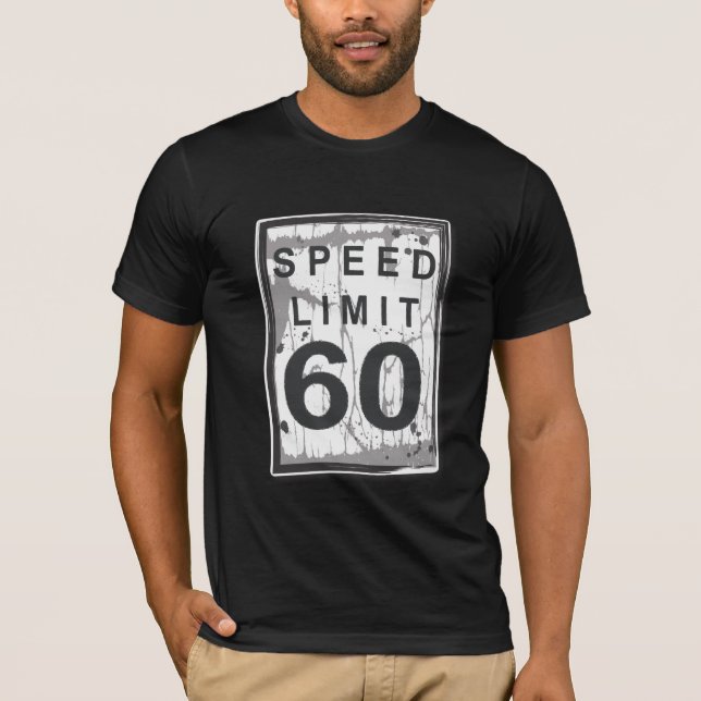 Camiseta 60.o Rótulo sucio divertido del límite de (Anverso)
